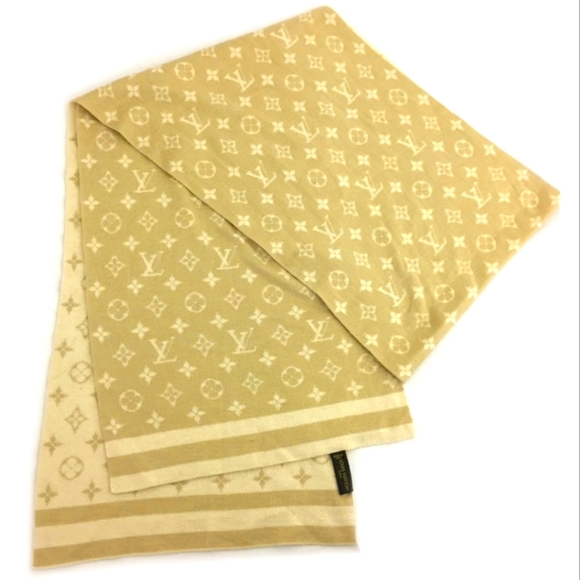 LOUIS VUITTON MONOGRAM CASHMERE SILK SCARF /A0614 - Picture 1 of 14